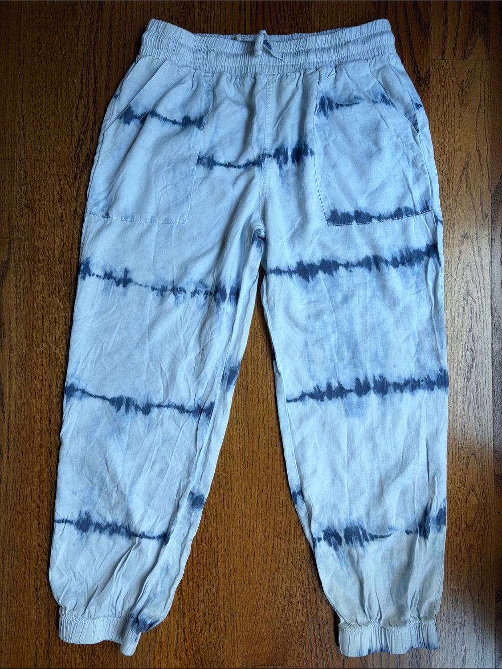 Like An Angel Kids Tie-Dye Jogger Pants w/Pockets- Blue. Size:XL